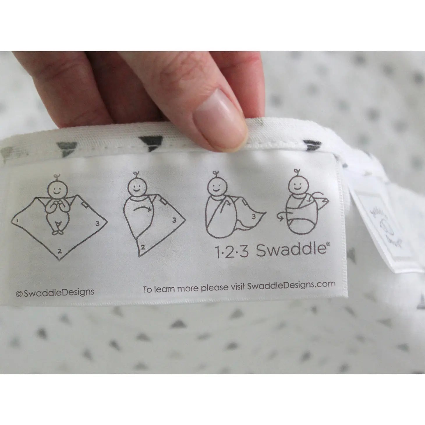 image of the instructions on how to swaddle